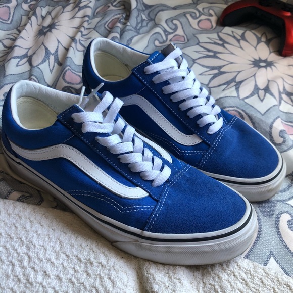vans shoes blue and white